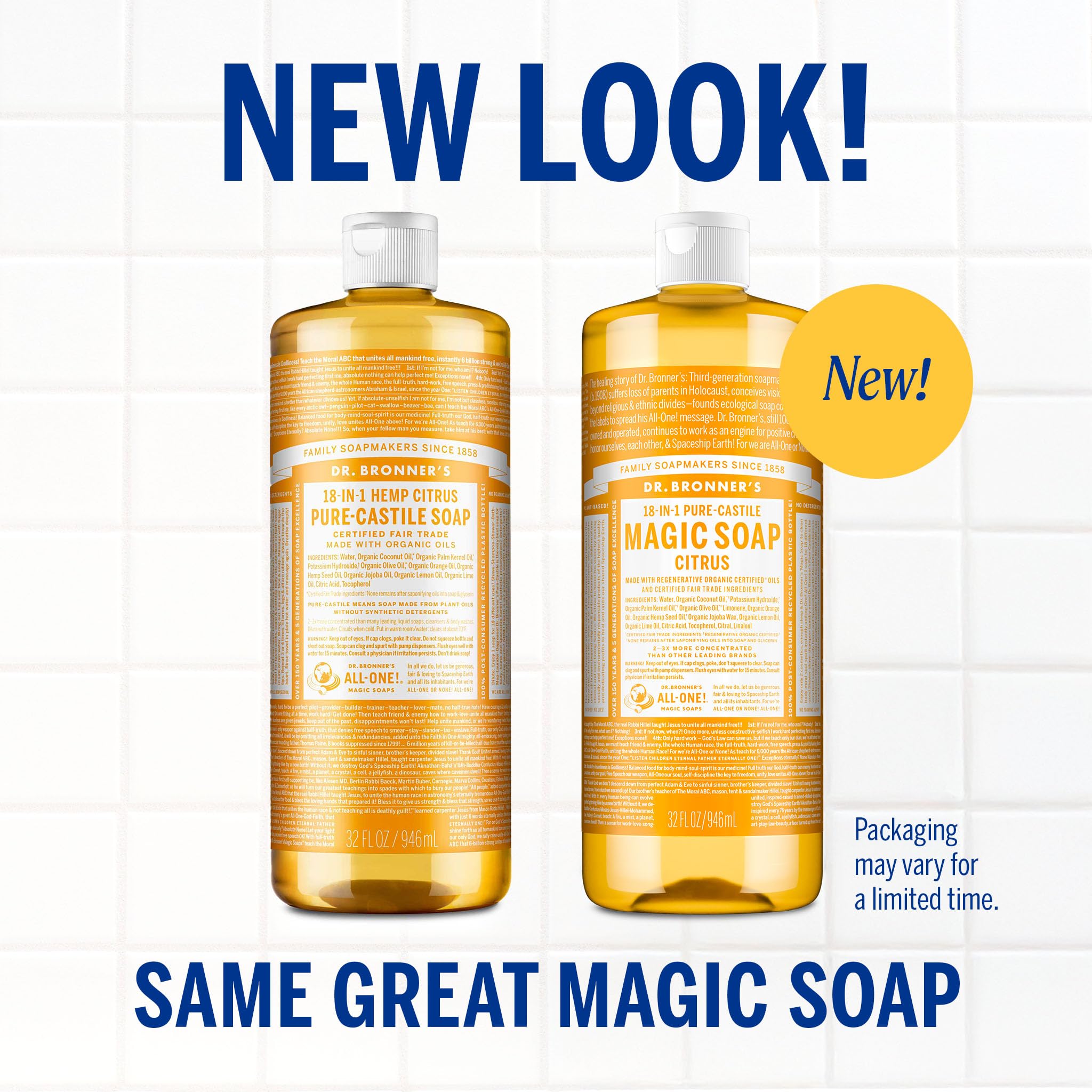 Dr. Bronner's Citrus Magic Soap 4本セット Amazon.com : Dr. Bronner's Magic Soap-Pure-Castile Liquid